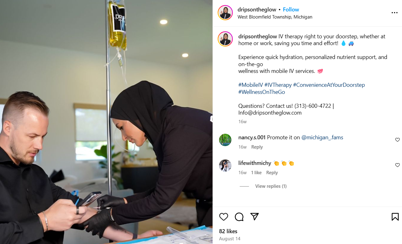instagram feed iv therapy